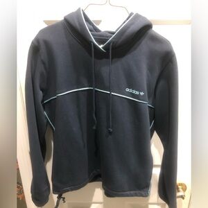 Adidas Sweater Womens Large Blue Casual Pullover Hoodie Sweatshirt NWT